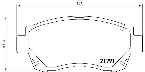 BREMBO P83027 Комплект гальмівних колодок, дискове гальмо