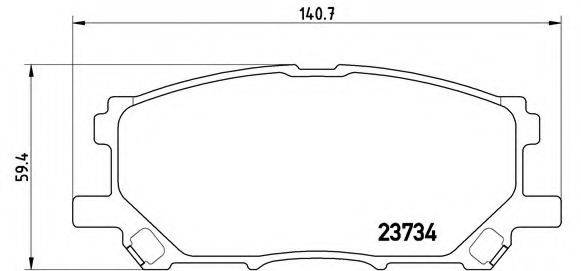 BREMBO P83067 Комплект гальмівних колодок, дискове гальмо