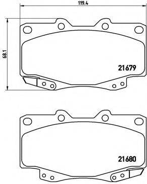 BREMBO P83069 Комплект гальмівних колодок, дискове гальмо