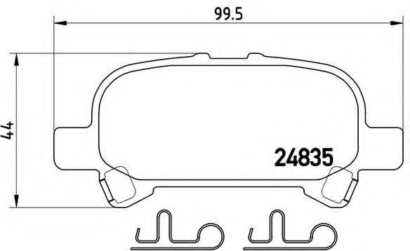 BREMBO P83110 Комплект гальмівних колодок, дискове гальмо