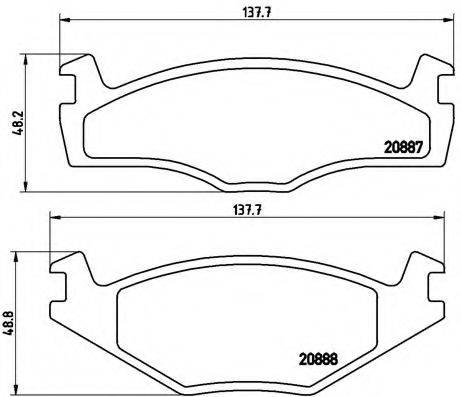 BREMBO P85012 Комплект гальмівних колодок, дискове гальмо