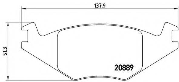 BREMBO P85019 Комплект гальмівних колодок, дискове гальмо