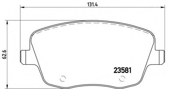 BREMBO P85057 Комплект гальмівних колодок, дискове гальмо