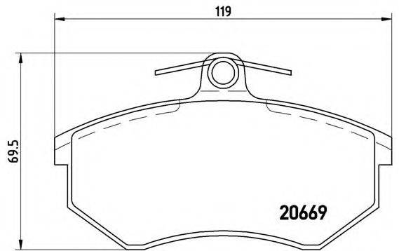 BREMBO P85092 Комплект гальмівних колодок, дискове гальмо