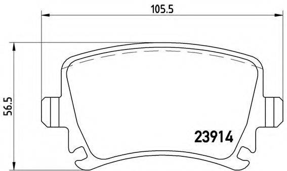 BREMBO P85095 Комплект гальмівних колодок, дискове гальмо