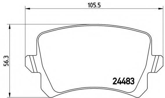 BREMBO P85109 Комплект гальмівних колодок, дискове гальмо