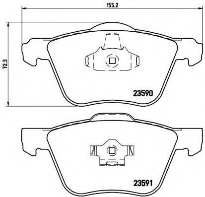 BREMBO P86022 Комплект гальмівних колодок, дискове гальмо