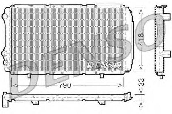 DENSO DRM09076 Радіатор, охолодження двигуна