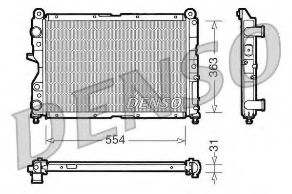 DENSO DRM09132 Радіатор, охолодження двигуна