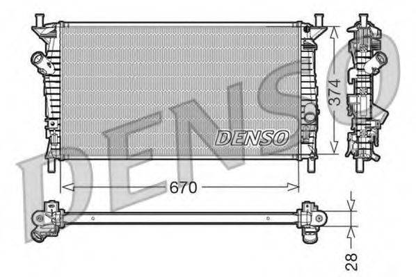 DENSO DRM10074 Радіатор, охолодження двигуна