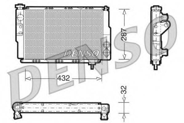 DENSO DRM23040 Радіатор, охолодження двигуна