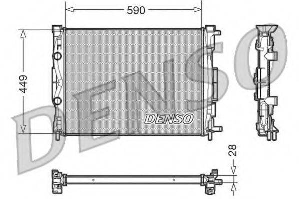 DENSO DRM23056 Радіатор, охолодження двигуна