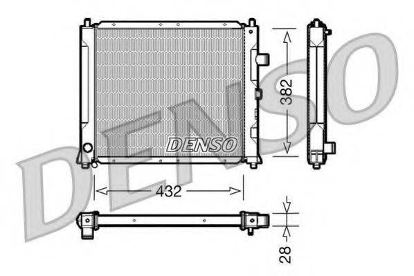 DENSO DRM24013 Радіатор, охолодження двигуна