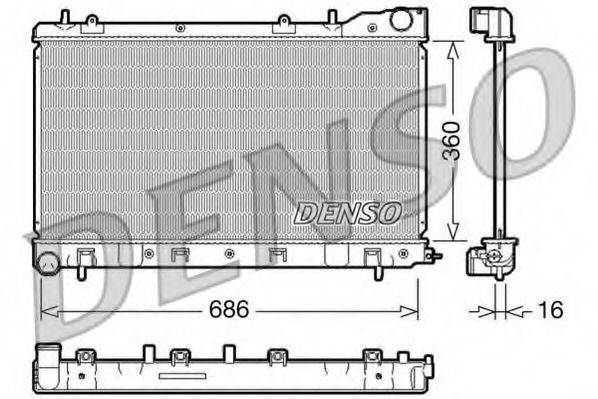 DENSO DRM36004 Радіатор, охолодження двигуна