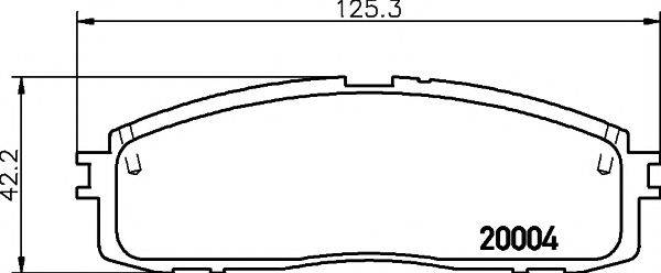 MINTEX MDB1322 Комплект гальмівних колодок, дискове гальмо