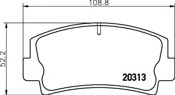 MINTEX MDB1058 Комплект гальмівних колодок, дискове гальмо