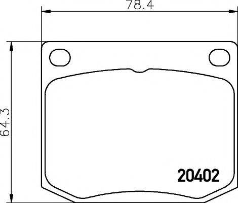 MINTEX MDB1581 Комплект гальмівних колодок, дискове гальмо