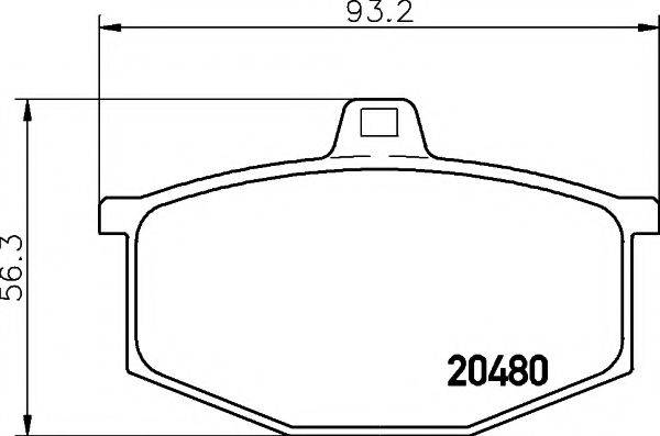 MINTEX MDB1118 Комплект гальмівних колодок, дискове гальмо