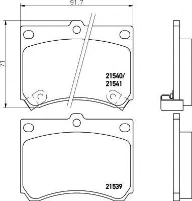 MINTEX MDB1575 Комплект гальмівних колодок, дискове гальмо