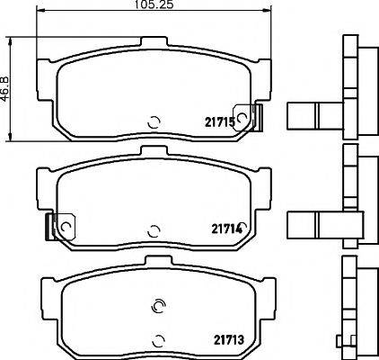 MINTEX MDB1707 Комплект гальмівних колодок, дискове гальмо