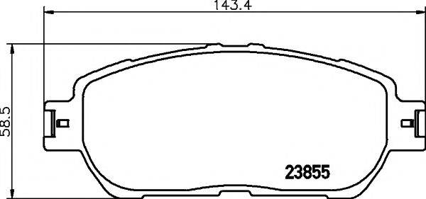 MINTEX MDB2311 Комплект гальмівних колодок, дискове гальмо