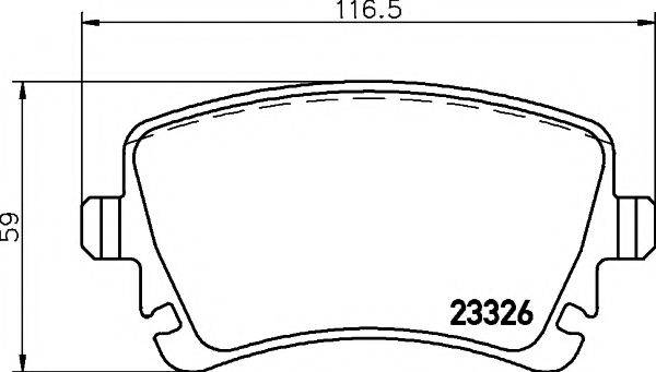 MINTEX MDB2638 Комплект гальмівних колодок, дискове гальмо