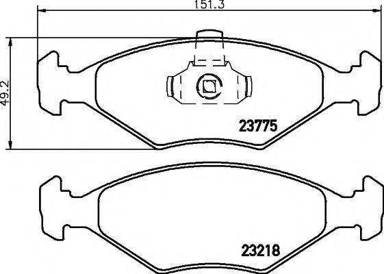 MINTEX MDB2616 Комплект гальмівних колодок, дискове гальмо