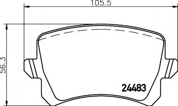 MINTEX MDB2888 Комплект гальмівних колодок, дискове гальмо