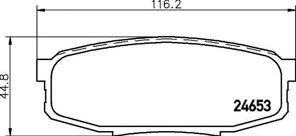 MINTEX MDB2936 Комплект гальмівних колодок, дискове гальмо