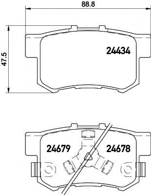 MINTEX MDB2959 Комплект гальмівних колодок, дискове гальмо