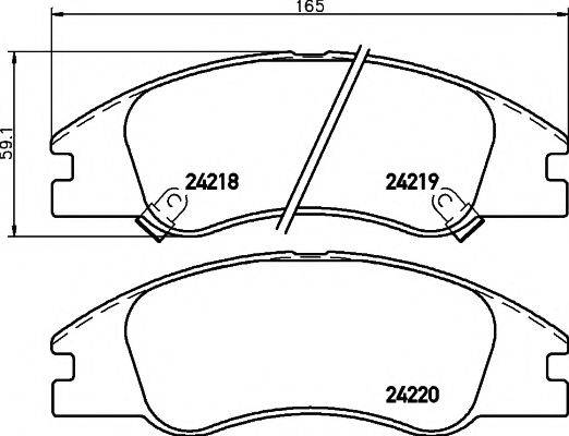 MINTEX MDB2703 Комплект гальмівних колодок, дискове гальмо