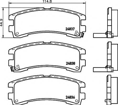 MINTEX MDB1661 Комплект гальмівних колодок, дискове гальмо