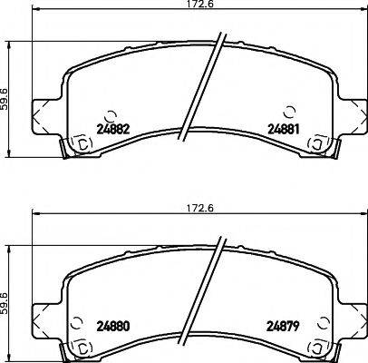 MINTEX MDB2552 Комплект гальмівних колодок, дискове гальмо