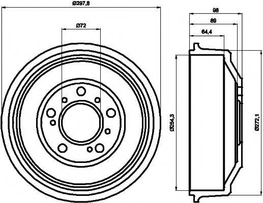 MINTEX MBD041 Гальмівний барабан