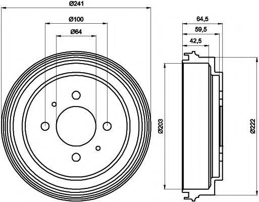 MINTEX MBD186 Гальмівний барабан