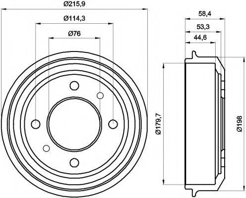 MINTEX MBD275 Гальмівний барабан