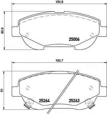 MINTEX MDB3139 Комплект гальмівних колодок, дискове гальмо