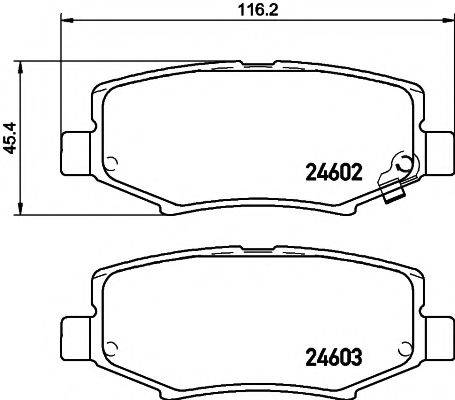 MINTEX MDB3011 Комплект гальмівних колодок, дискове гальмо