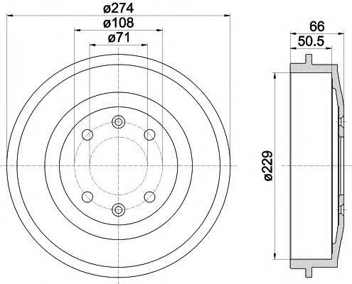 MINTEX MBD030 Гальмівний барабан