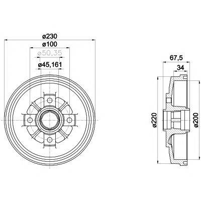 MINTEX MBD345 Гальмівний барабан