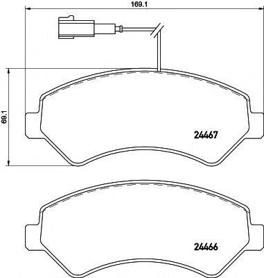 MINTEX MDB3298 Комплект гальмівних колодок, дискове гальмо