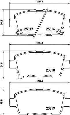 MINTEX MDB3236 Комплект гальмівних колодок, дискове гальмо