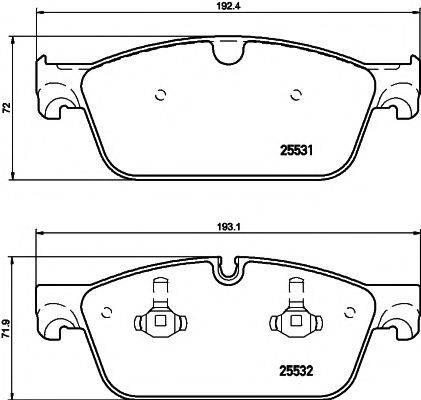 MINTEX MDB3268 Комплект гальмівних колодок, дискове гальмо