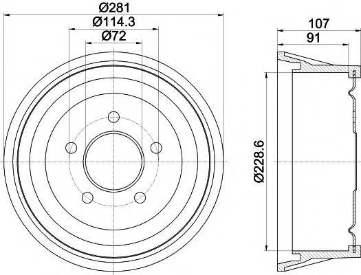 MINTEX MBD327 Гальмівний барабан