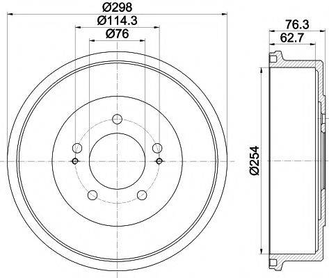 MINTEX MBD337 Гальмівний барабан