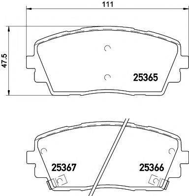 MINTEX MDB3297 Комплект гальмівних колодок, дискове гальмо