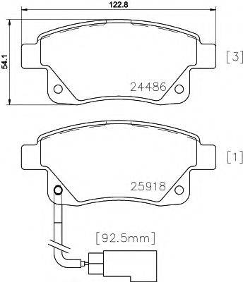 MINTEX MDB2853 Комплект гальмівних колодок, дискове гальмо