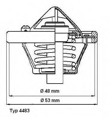 WAHLER 448382D Термостат, охолоджуюча рідина