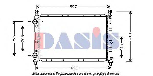 AKS DASIS 010310N Радіатор, охолодження двигуна