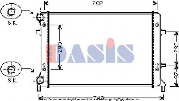 AKS DASIS 040031N Радіатор, охолодження двигуна